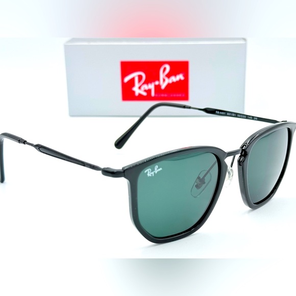 Ray-Ban Men’s Sunglasses RB4451 50-20-145 Black Aviator Style w/ Grey Lens - Picture 3 of 9